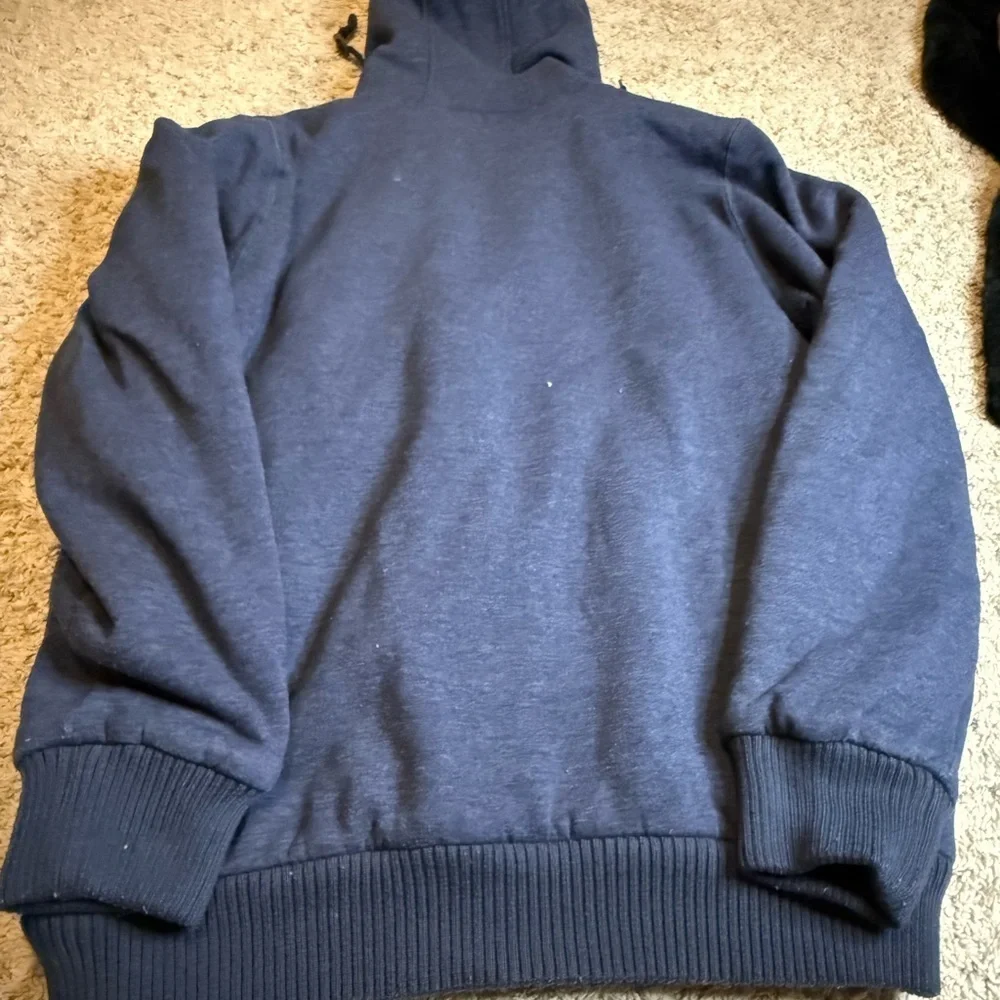 Buffalo David Bitton Blue Zip Up Sweater Knit Casual